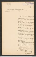 k.k. naturhistorisches Hofmuseum, Intendanzakten 1885-1896 (Hauer), Aktenzahl Z.110/1890, Seite 1